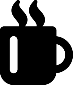 Hot Cup Of Coffee Line Tracing Svg Vector, Free Vectors File